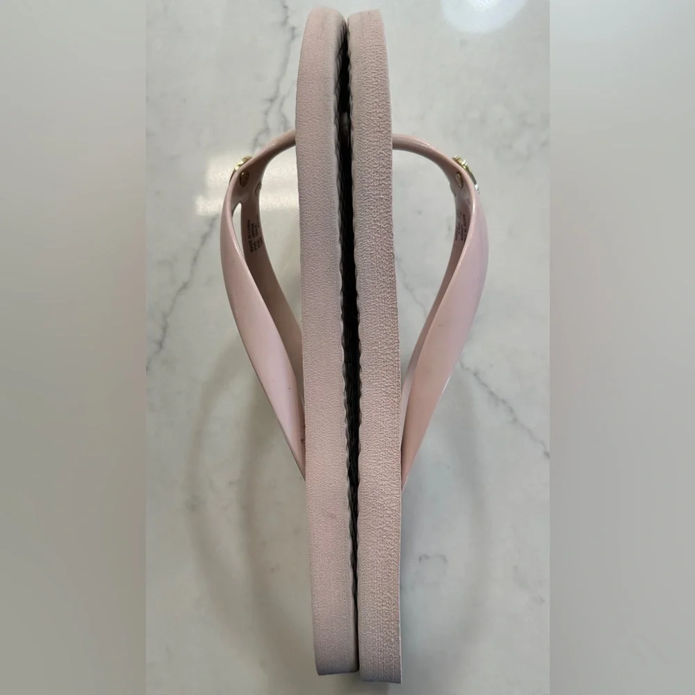 Michael Kors Pink Signature Flip -Flops Size 10